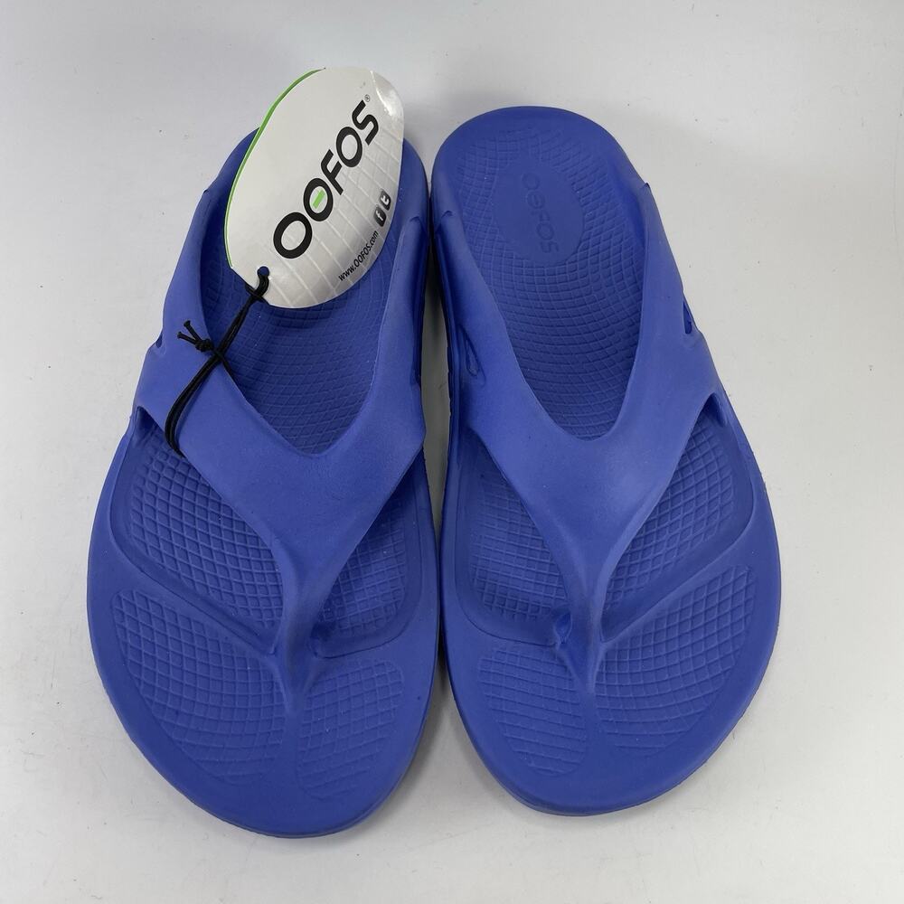 Oofos OOriginal Womens Size 5 Neptune Blue NWT Recovery Flip Flops Sandals